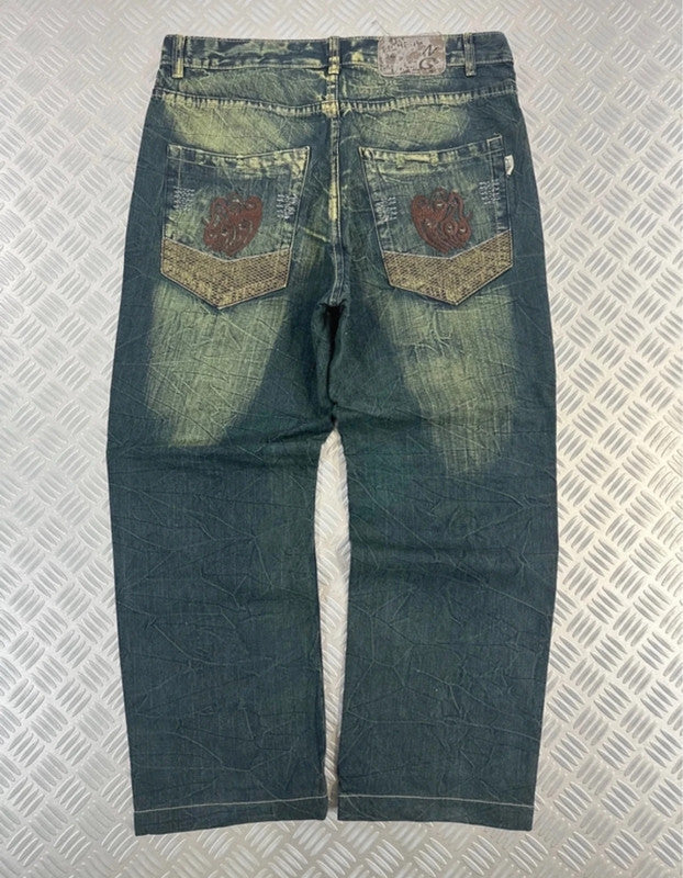 Vintage Hip Hop y2k Baggy jeans skate 2000s