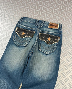 Vintage Big Train y2k Japanese Hip Hop Flared Jeans 2000s