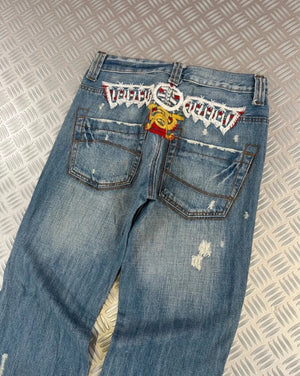 Vintage Tribal Hip Hop Flared Jeans 2000s