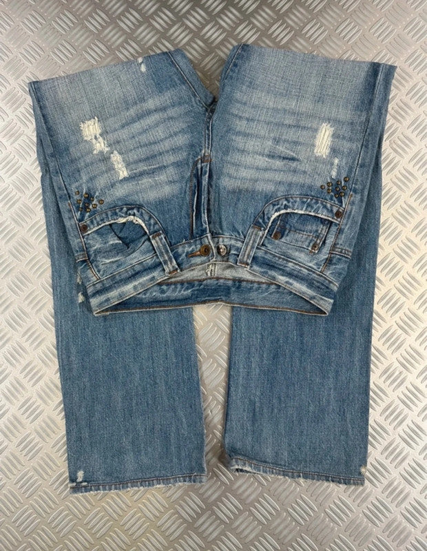 Vintage Tribal Hip Hop Flared Jeans 2000s