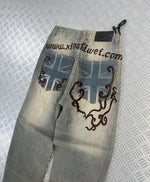 Vintage Hip Hop Y2K Tribal Baggy Jeans 2000s