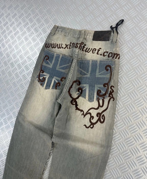 Vintage Hip Hop Y2K Tribal Baggy Jeans 2000s