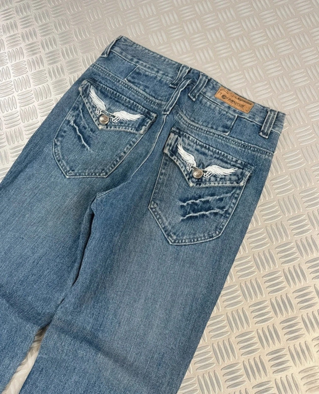 Vintage y2k Hip Hop Tribal Flared Jeans 00s