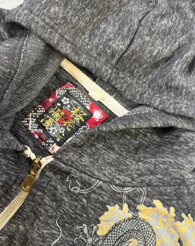 Vintage Sukajan Souvenir Bullet noise y2k Hip hop hooded karakuri tamashi full zip Up Jacket