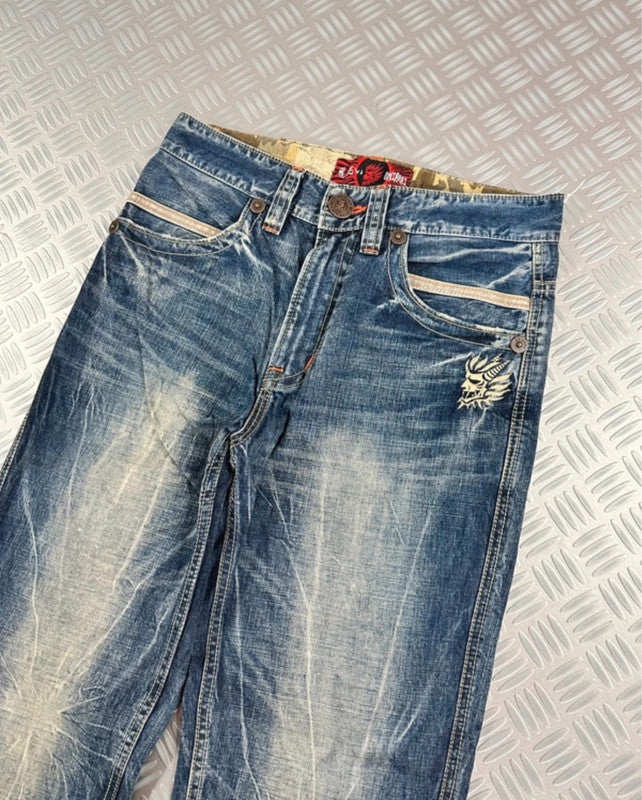 Vintage Flared Oniarai Hip Hop Japanese Jeans 00s