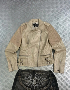Leather Bomber Jacket Vintage Suède 90s boxy fit