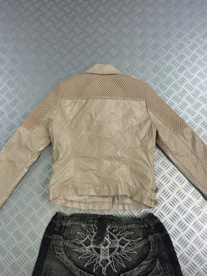 Leather Bomber Jacket Vintage Suède 90s boxy fit