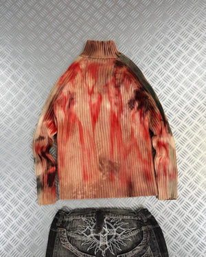 Vintage Hip hop Flared Knitted sweater 2000s