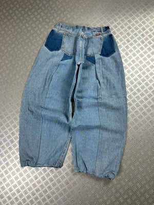 Handmade baggy balloon jeans Japanese workwear style 2000's