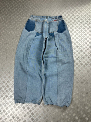 Handmade baggy balloon jeans Japanese workwear style 2000's