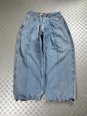 Handmade baggy balloon jeans Japanese workwear style 2000's