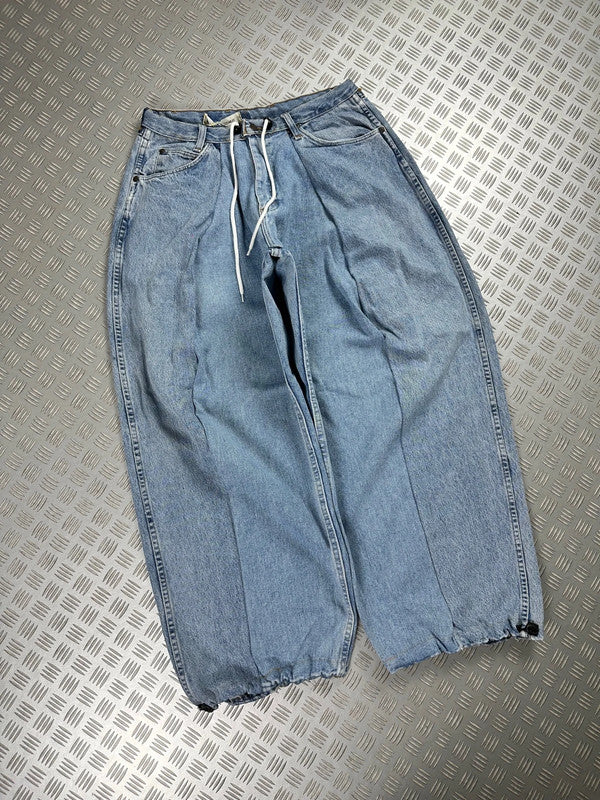 Handmade baggy balloon jeans Japanese workwear style 2000's