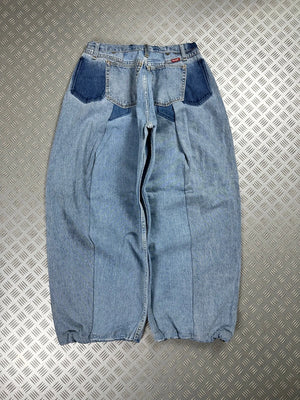 Handmade baggy balloon jeans Japanese workwear style 2000's