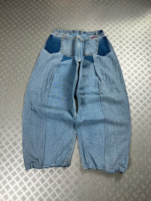 Handmade baggy balloon jeans Japanese workwear style 2000's