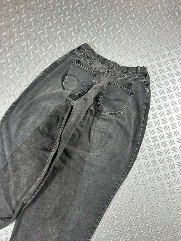 Handmade baggy balloon jeans  black Japanese workwear style 2000's