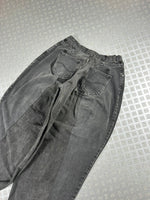 Handmade baggy balloon jeans  black Japanese workwear style 2000's
