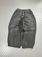 Handmade baggy balloon jeans  black Japanese workwear style 2000's