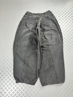 Handmade baggy balloon jeans  black Japanese workwear style 2000's