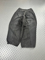 Handmade baggy balloon jeans  black Japanese workwear style 2000's