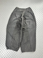 Handmade baggy balloon jeans  black Japanese workwear style 2000's