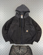 Y2k bomber Hooded full zip Up Jacket Carhartt boxy fit 2000s handmade