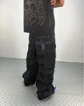 Vintage Patchwork Hip hop denim y2k Baggy Jeans 2000s