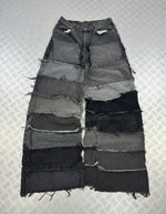 Vintage Patchwork Distressed Hip hop denim y2k Baggy Jeans 2000s