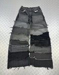 Vintage Patchwork Distressed Hip hop denim y2k Baggy Jeans 2000s