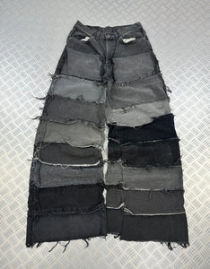 Vintage Patchwork Distressed Hip hop denim y2k Baggy Jeans 2000s