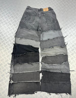Vintage Patchwork Distressed Hip hop denim y2k Baggy Jeans 2000s