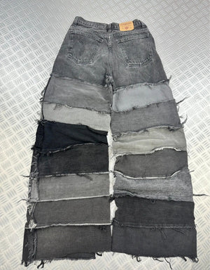 Vintage Patchwork Distressed Hip hop denim y2k Baggy Jeans 2000s