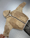 Vintage Y2k bomber Hooded full zip Up Jacket Carhartt courdoy boxy fit handmade 2000s