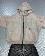 Y2k bomber Hooded full zip Up Jacket Carhartt boxy fit 2000s handmade