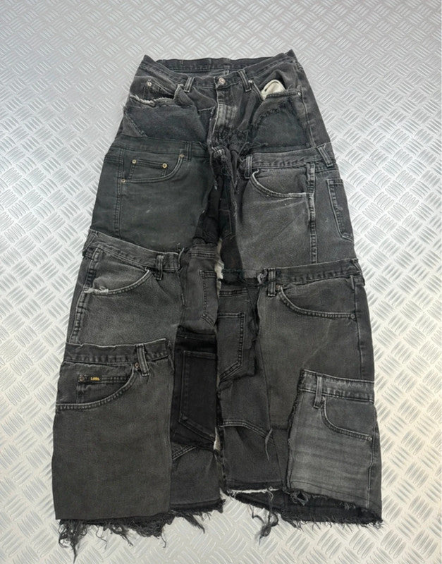 Vintage Patchwork Hip hop denim y2k Baggy Jeans 2000s