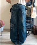Vintage Hip Hop y2k Tribal Baggy Jeans 00s