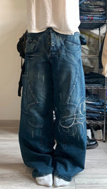 Vintage Hip Hop y2k Tribal Baggy Jeans 00s