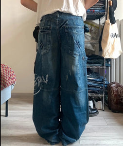Vintage Hip Hop y2k Tribal Baggy Jeans 00s