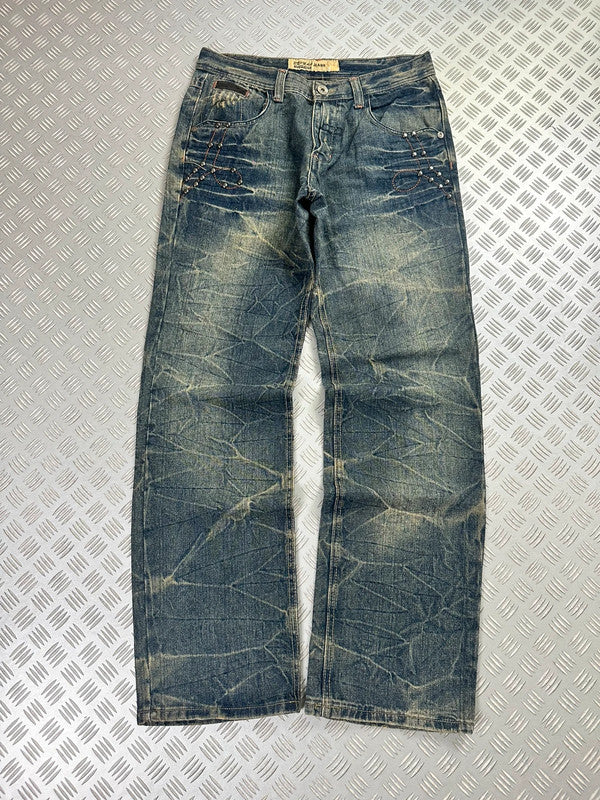 Vintage Hip Hop Faded Baggy Jeans 2000s