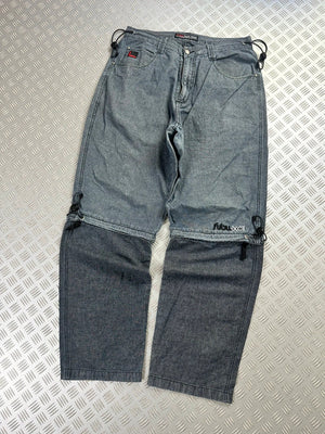 Vintage Fubu collection hip hop parachute baggy jeans 00s