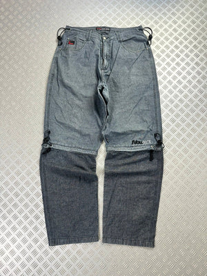 Vintage Fubu collection hip hop parachute baggy jeans 00s