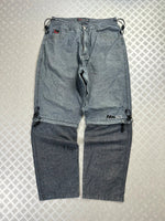 Vintage Fubu collection hip hop parachute baggy jeans 00s