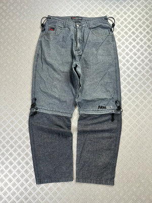 Vintage Fubu collection hip hop parachute baggy jeans 00s