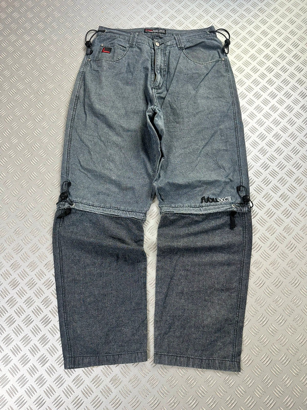 Vintage Fubu collection hip hop parachute baggy jeans 00s