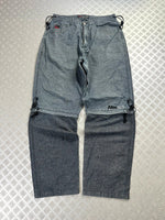 Vintage Fubu collection hip hop parachute baggy jeans 00s