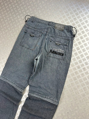Vintage Fubu collection hip hop parachute baggy jeans 00s