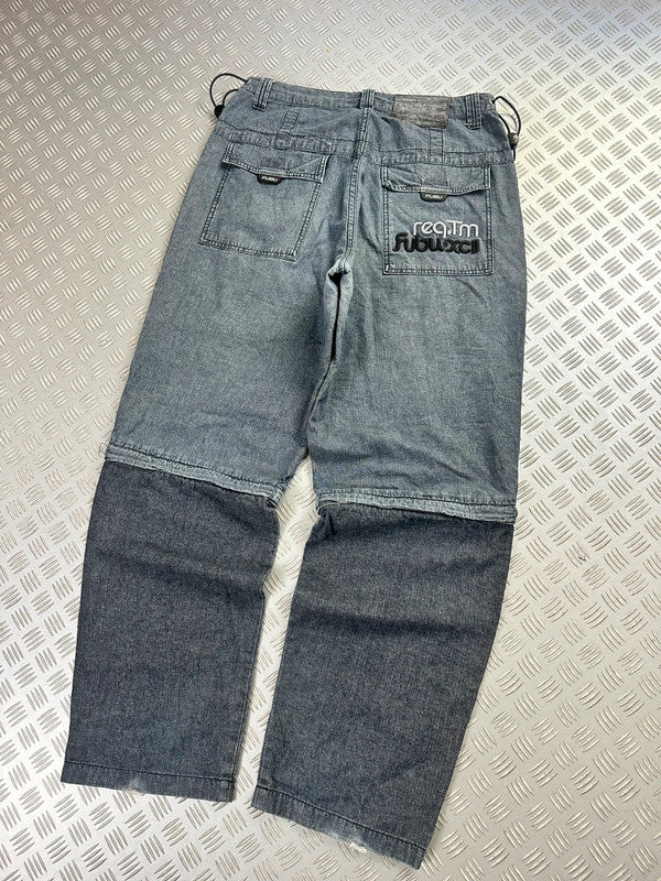 Vintage Fubu collection hip hop parachute baggy jeans 00s