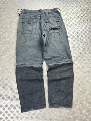 Vintage Fubu collection hip hop parachute baggy jeans 00s