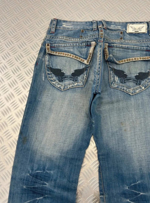 Vintage Robins Jean rockstar made in usa y2k jeans 2000s trap