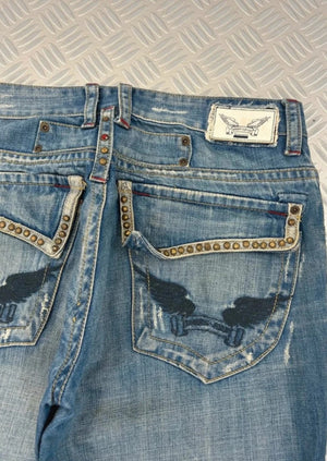 Vintage Robins Jean rockstar made in usa y2k jeans 2000s trap