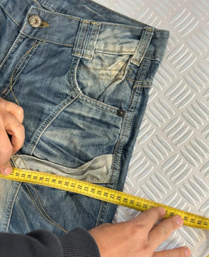 Vintage i2n y2k Japanese Souvenir Sukajan Jeans 2000s karakuri tamashi style